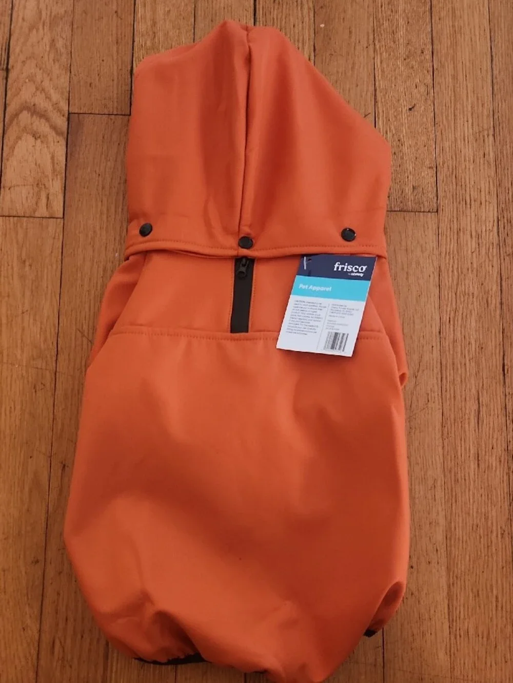 Frisco Orange Waterproof Dog Raincoat with Hooded Design